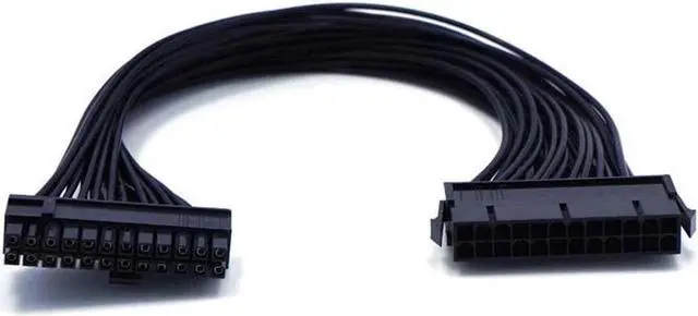 Alt view image 3 of 6 - ATX 24 Pin Motherboard Power Extension Cable 12.6 Inches / 32cm Internal PC PSU ATX 24 Pin Male to 24 Pin Female Extension Power Cable