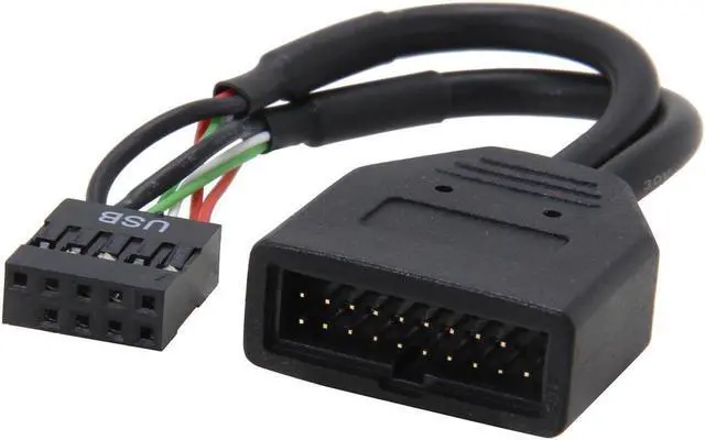 Alt view image 2 of 2 - 6 in. Internal 19-Pin USB3.0 to USB2.0 Adapter Cable Male to Female