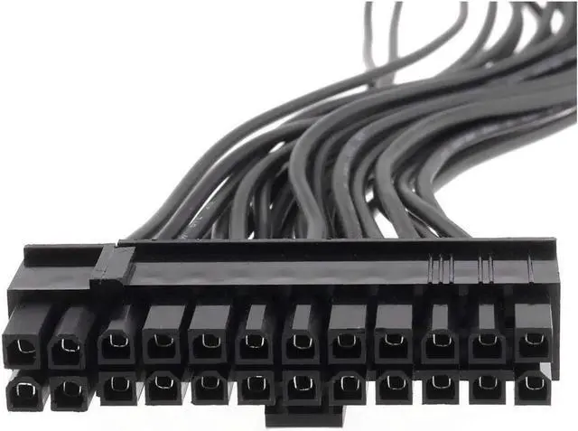 Alt view image 3 of 6 - ATX 24 Pin Extension Cable Lead 24 Pin Male to 24 Pin Female ATX Power Supply PSU Extension Cable Extender for Motherboard 32cm/12.6Inch