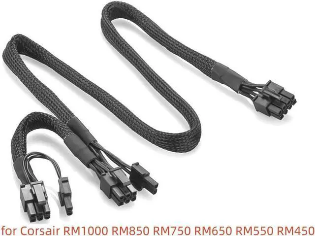 Main image of PCI-E 8pin to Dual 8(6+2)Pin Power Supply Cable PCIe 8 Pin 1 to 2 Spliter ATX 8pin PSU to GPU PCIE 8Pin for RM1000 RM850 RM750 RM650 RM550 RM450