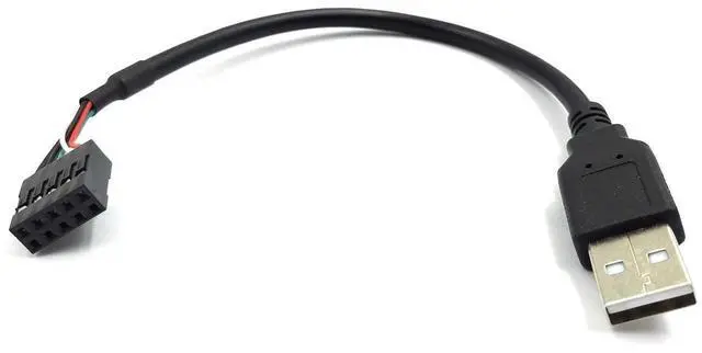 Alt view image 6 of 6 - 9 pin USB Header to USB Cable, USB 2.0 Type A Male to Dupont 9 Pin Female Header Motherboard Cable Cord (AM to 9Pin 0.2M)(2 Pack)