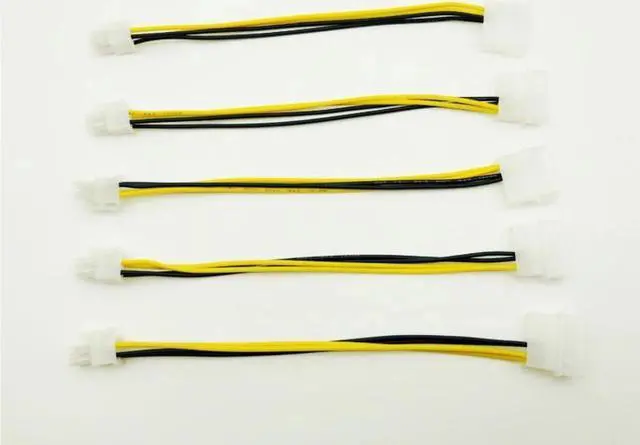 Main image of 5PCS P3 4Pin Power Supply to P4 12V Converter Adapter USB SATA Cable USB Riser Card 4Pin Connector DVI-D VGA Dual PSU Cables