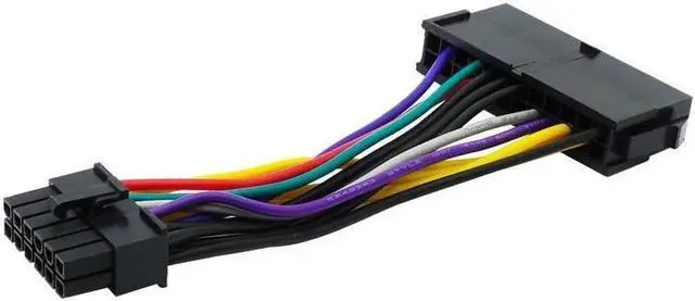 Alt view image 4 of 4 - 14cm 24Pin To 12Pin Power Cable ATX 24-Pin Female To 12-Pin Male PSU Converter Adapter For Q87H3 18AWG Computer Accessories