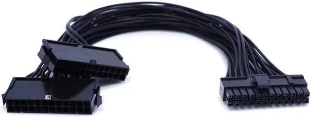Main image of 24Pin Power Supply Synchronizer Male To Female ATX Mining 30cm 24 Pin Dual PSU Extension Cable For Computer Adaptor For Mining