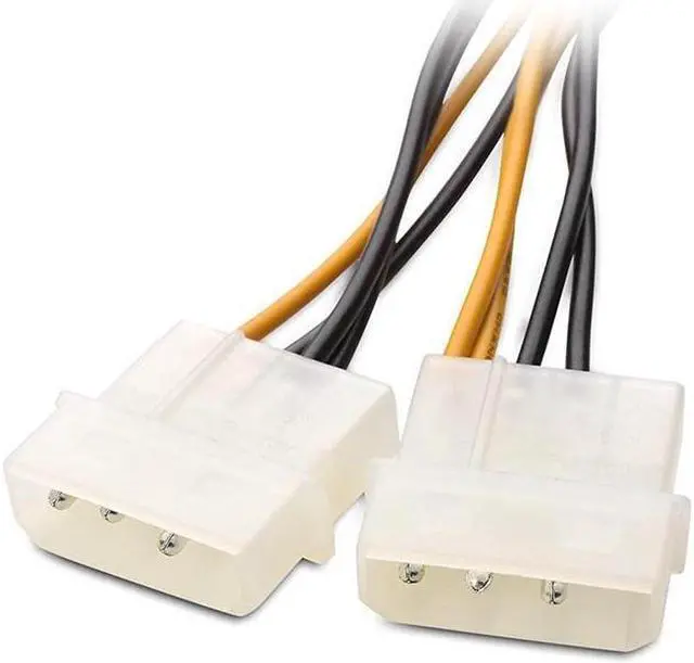 Alt view image 4 of 5 - (2-Pack) 8-Pin PCIe to Molex (2x) Power Cable 4 Inches