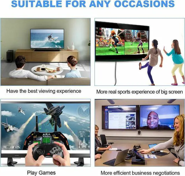 Alt view image 6 of 7 - CABLEDECONN 8K HDMI Cable UHD HDR 8K(7680x4320) High Speed 48Gbps 8K@60Hz 4K@120Hz HDCP2.2 HDR eARC 3D HDMI Cable for PS4 SetTop Box HDTVs Projector, 1M/3.3ft