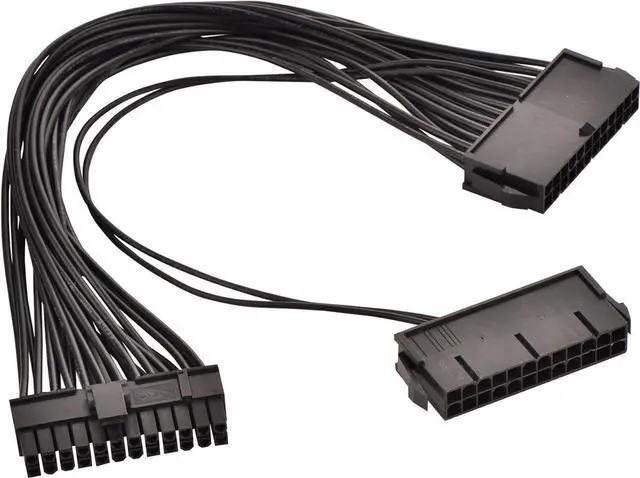 Main image of 24 Pin Main Second Dual PSU ATX Power Supply Motherboard Adapter Cable 32 cm/12.6 In