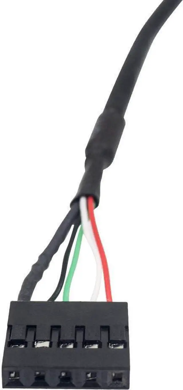 Alt view image 3 of 7 - USB Header to Mini USB Dupont Cable, 90 Degree Left Angle Mini USB Male to 5 Pin Motherboard Female Adapter Dupont Extended Cable (2 Pack) 50CM/1.64FT