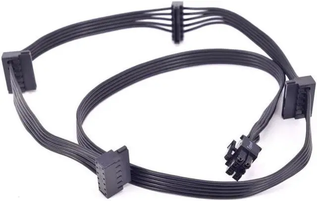 Main image of 6Pin Male 1 to 4 SATA 15Pin PCIe Power Supply Cable GPU Minning Cable for C.ORSAIR RMX RMi SF CS CX HXi TX Serial PSU RM650X RM750X/850X/650i/750i SF450/600/750 CS450M/550M/650M/750M