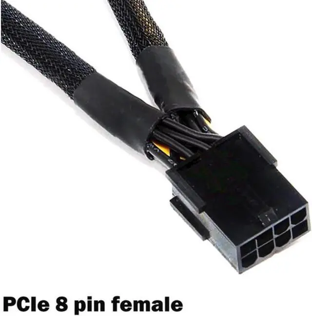 Alt view image 2 of 7 - GPU PCI-e 8Pin PCI for Female to Dual GPU 8(6+2) Pin Male Graphics Video Card GPU 8 Pin Splitter Power Extension