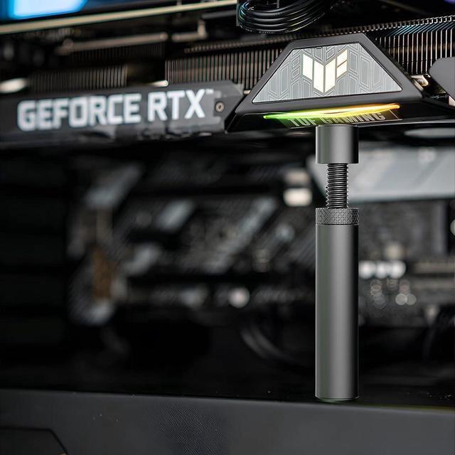 Alt view image 4 of 6 - Graphics Card GPU Support Bracket, Adjustable Height GPU Sag Stand Bracket with Magnet and Non-Slip Sheet, GPU Holder for Prevent Universal VGA Graphics Card Sag - 2.8-4.7"- L - Black