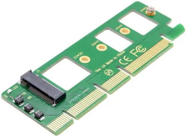 Alt view image 6 of 7 - Aomoproing   NGFF M-key NVME AHCI SSD to PCI-E 3.0 16x x4 Adapter for XP941 SM951 PM951 A110 m6e 960 EVO SSD SA-001