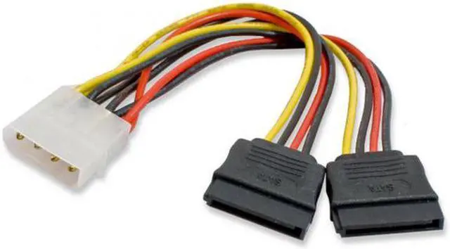 Alt view image 3 of 7 - Aomoproing  SA-056 IDE to Dual SATA II 15pin Y Splitter 10cm Hard Disk Power Supply Extension Cable