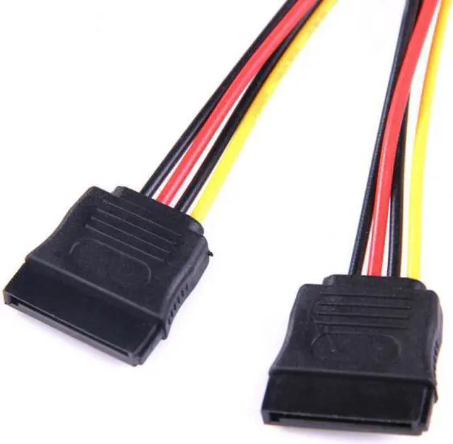 Alt view image 4 of 7 - Aomoproing  SA-056 IDE to Dual SATA II 15pin Y Splitter 10cm Hard Disk Power Supply Extension Cable