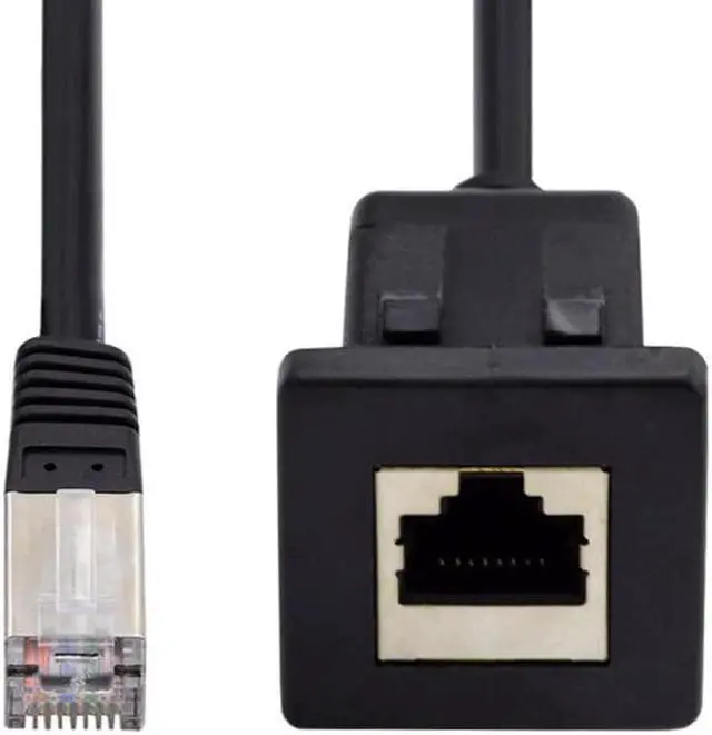 Alt view image 7 of 7 - Aomoproing UT-016-1.0M Waterproof Dustproof Latch Locking CAT6 RJ45 Male to Female Lan Ethernet Network Extension Cable Car Panel Mount Design