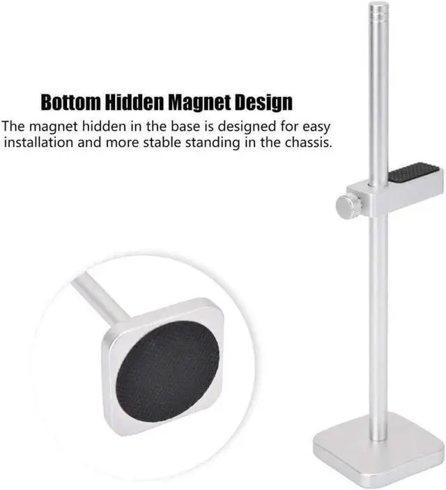 Alt view image 3 of 7 - Graphics Card GPU Brace Support, Video Card Sag Holder Bracket, Anodized Aerospace Aluminum (Silver)