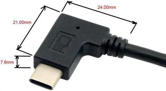 Alt view image 3 of 7 - Aomoproing  Reversible USB 3.1 USB-C Angled to 90 Degree Left Angled A Male Data Cable for MacbookTabletMobile Phone