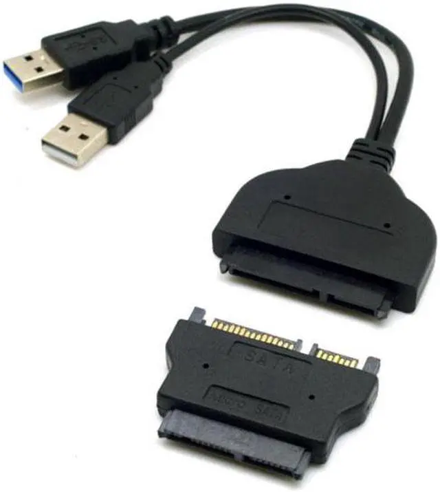 Alt view image 5 of 6 - Aomoproing  1set USB 3.0 to SATA 22PinSATA to 16Pin Micro SATA Adapter for 1.8" 2.5" Hard Disk Driver With Extral USB Power Cable
