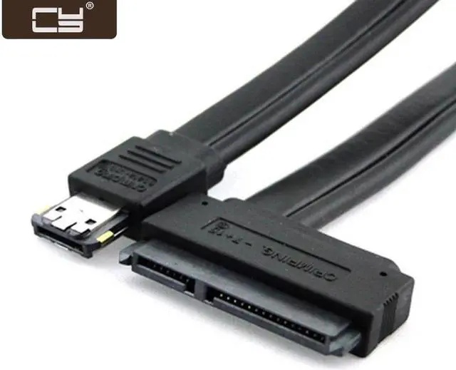 Main image of Aomoproing 50cm Dual Power 12V and 5V eSATAp Power ESATA USB 2.0 combo to 22Pin SATA cable for 2.5" 3.5" Hard Disk Drive SA-009-0.5M