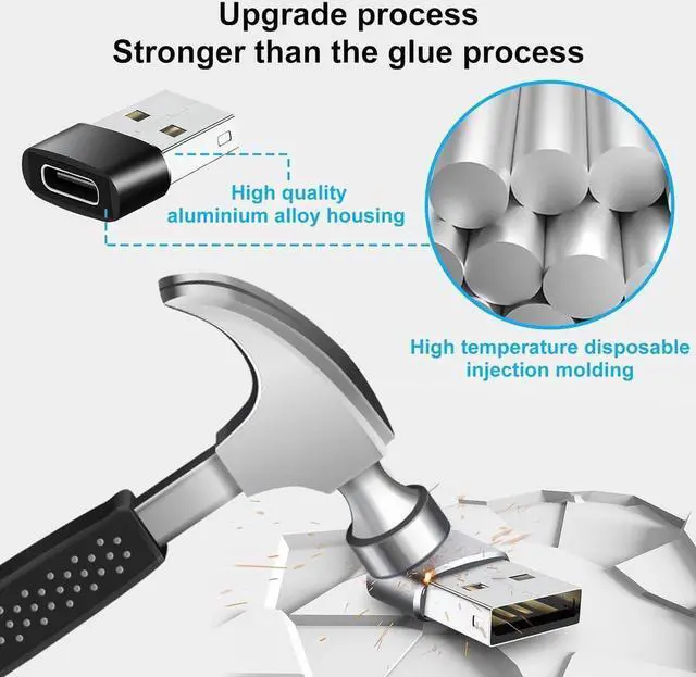 Alt view image 5 of 7 - Aomoproing   USB C to USB Adapter 10 Pack USB C Female to USB Male Adapter USBC to USB Adapter USB to C Adapter USB to Type C Adapter USBA to USBC Adapter for iPhone 15/14/13 iPad Pro AirPods Grey