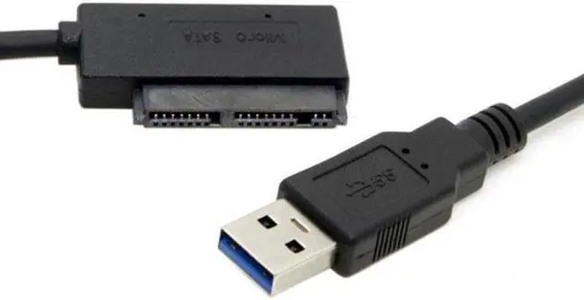 Main image of Aomoproing USB 3.0 to Micro SATA 7+9 16 Pin 1.8" 90 Degree Angled Hard Disk Driver SSD Adapter Cable 10cm
