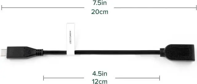 Alt view image 5 of 5 - Aomoproing       USB C to USB Adapter Cable with Driverless Technology Enables Connection of USB Type C Laptop Tablet or Phone to a USB 3.0 Device (8 inch / 20 cm)