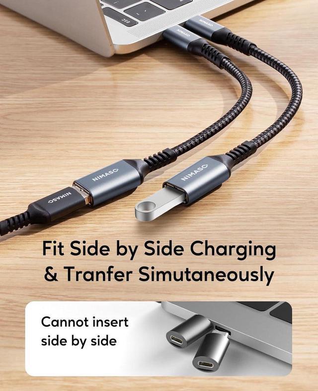 Alt view image 2 of 7 - Aomoproing          USB C to USB 3.0 Adapter [2 pack] USB C to USB A Adapter USB Type-C to USB Thunderbolt 3 to USB Adapter OTG Cable for iPhone 15/15 Pro/15 Plus/15 Pro Max Macbook Pro/Air Galaxy S20