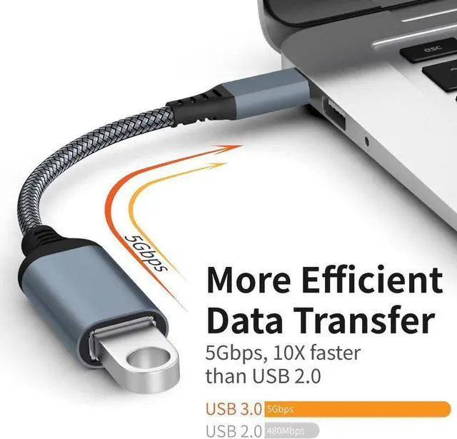 Alt view image 4 of 7 - USB C to USB 3.0 Adapter [2 pack], USB-C to USB Adapter, USB Type-C to USB,Thunderbolt 3 to USB Adapter OTG Cable for Macbook Pro/Air 2020/2018,iPad Pro 2020,Galaxy S20 S20+,Google Pixel and More