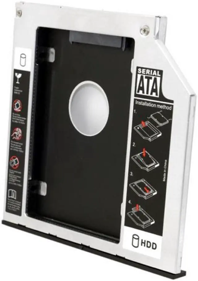 Alt view image 2 of 5 - Aomoproing SATA 22pin HDD HD Caddy Case for 9.5mm Universal Laptop CD Bay