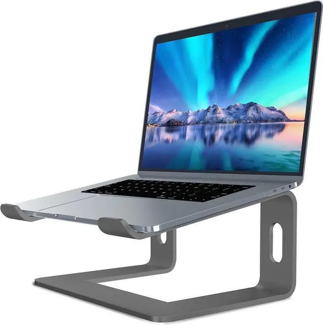 Main image of Laptop Stand, Ergonomic Aluminum Laptop Mount Computer Stand for Desk, Detachable Laptop Riser Notebook Stand Compatible with MacBook Air Pro, Dell XPS, More 10-16" Laptops