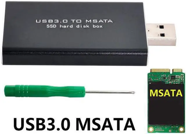 Alt view image 2 of 7 - Aomoproing Mini PCI-E mSATA to USB 3.0 External SSD PCBA Conveter Adapter Pen Driver Card with Case