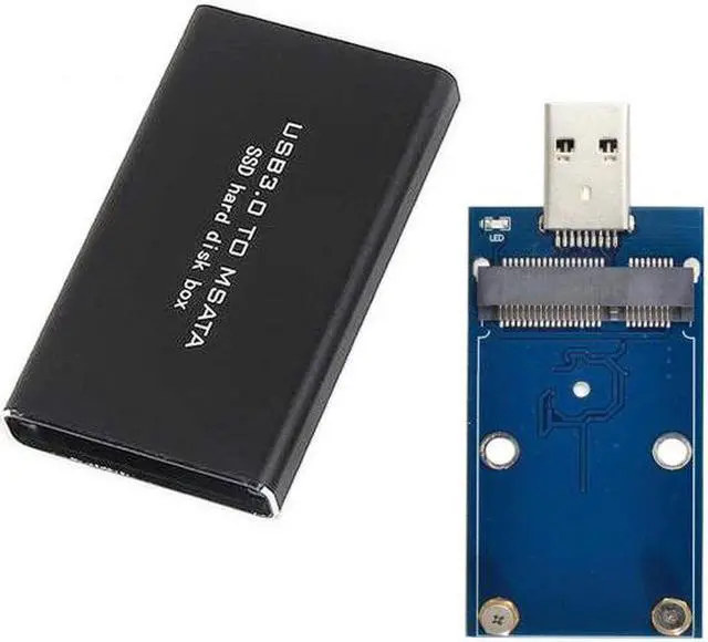 Alt view image 6 of 7 - Aomoproing Mini PCI-E mSATA to USB 3.0 External SSD PCBA Conveter Adapter Pen Driver Card with Case