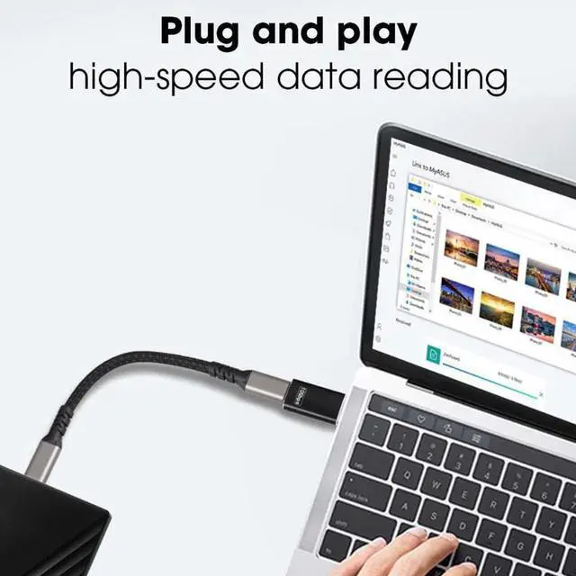 Alt view image 2 of 6 - [2 PACK] Updated USB 3.1 GEN 2 Male to Type-C Female Adapter, USB A to USB C Adapter Support Double Sides 10Gbps Charging & Data Transfer,USB A to USB C 3.1 Converter for PC, Laptop, Charger