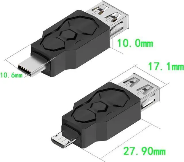 Alt view image 2 of 7 - USB 2.0 Adapter Set USB/Type C/Micro/Mini Male to Female Converter Connector (12 pcs)