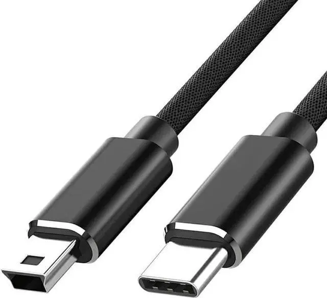 Alt view image 3 of 7 - [2 Pack] Mini USB to USB C Cable, Type C to Mini USB B High Speed Adapter Converter Cable Cord Compatible with M-a-c-B-o-o-k Air/i-P-a-d Pro/i-M-a-c Pro/H-P De-ll XPS/Chromebook/Digital Camera (1M)