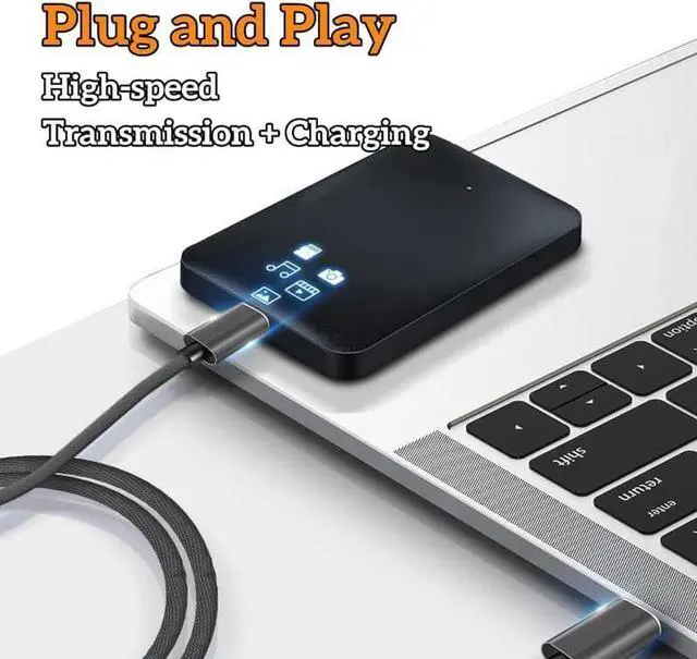 Alt view image 5 of 7 - [2 Pack] Mini USB to USB C Cable, Type C to Mini USB B High Speed Adapter Converter Cable Cord Compatible with M-a-c-B-o-o-k Air/i-P-a-d Pro/i-M-a-c Pro/H-P De-ll XPS/Chromebook/Digital Camera (1M)