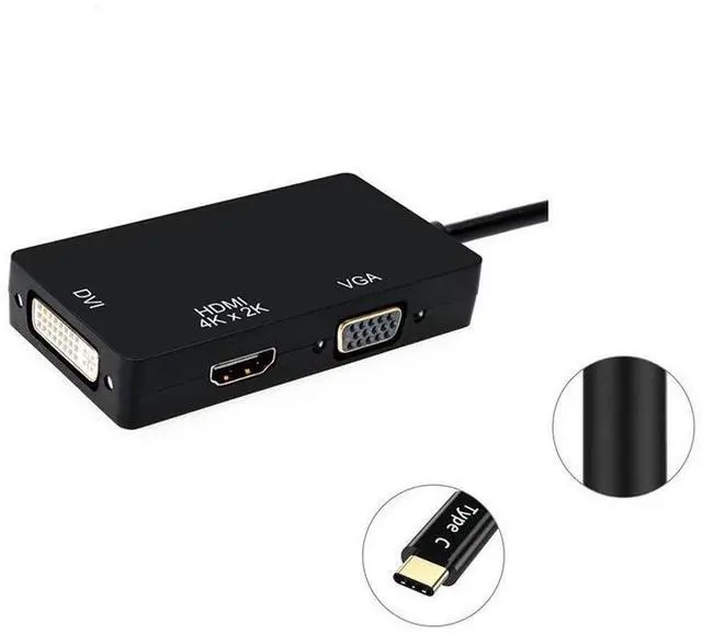 Alt view image 3 of 7 - USB 3.1 Type C to HDMI Adapter, USB-C to HDMI DVI 4K VGA Adaptor Converter for 2016/2017/2018 MacBook/MacBook Pro, 2018 MacBook Air
