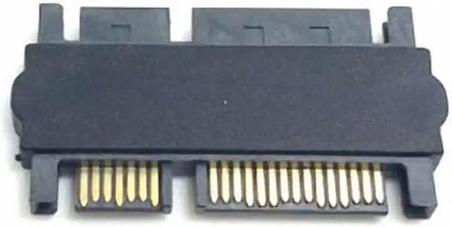 Alt view image 3 of 4 - Aomoproing 3.5" & 2.5inch SATA 22Pin 7+15 Male to SATA 22P 7+15 Male extension convertor Straight adapter