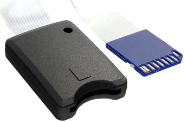 Alt view image 6 of 7 - Aomoproing  Standard SD SDHC Memory Card Kit Male to SD Female Extension Soft Flat FPC Cable Extender 25cm