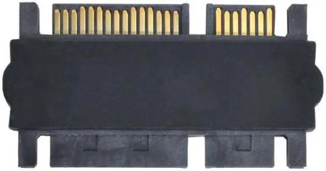 Alt view image 2 of 7 - Aomoproing 3.5" & 2.5inch SATA 22Pin 7+15 Male to SATA 22P 7+15 Male extension convertor Straight adapter