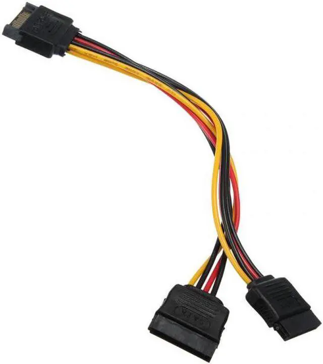Alt view image 4 of 7 - Aomoproing SATA II Hard Disk Power Male to 2 Female Splitter Y 1 to 2 Extension Cable