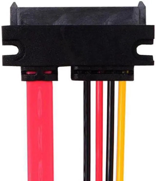 Alt view image 5 of 7 - Aomoproing Up Angled SATA III 3.0 7+15 22 Pin SATA Male to Female Data Power Extension Cable 30cm