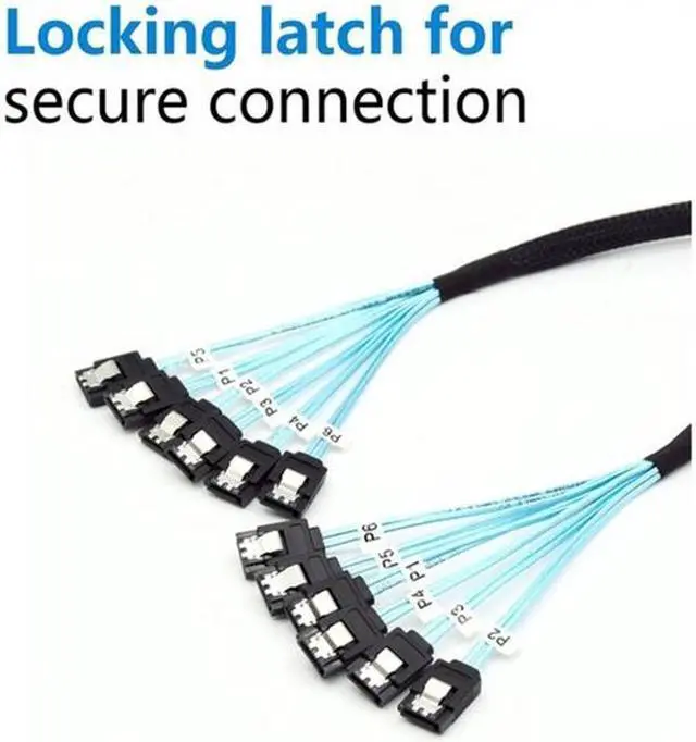 Main image of Aomoproing Internal 6 SATA 7pin to 6 SATA 7pin Target SSD Hard Disk 6Gbps Data Server Raid Cable