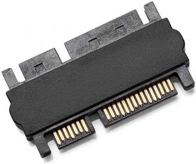 Alt view image 4 of 7 - Aomoproing 3.5"2.5inch SATA 22Pin 7+15 Male to SATA 22P 7+15 Male extension convertor Straight adapter