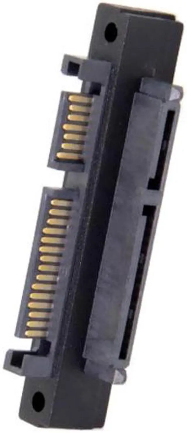 Alt view image 2 of 7 - Aomoproing 90 Degree Up Angled SATA 22Pin 7+15 Male to SATA 22Pin Female Extension Convertor Adapter