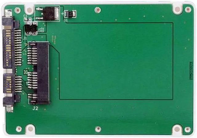 Alt view image 7 of 7 - Aomoproing 1.8" Micro SATA 16pin SSD to 2.5" SATA 22pin 7+15 hard disk case Enclosure White 7mm height