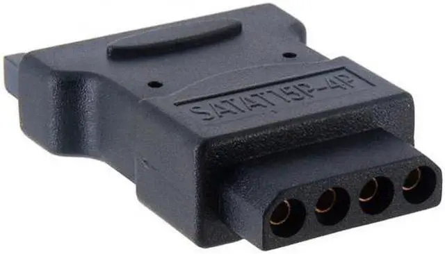Alt view image 3 of 7 - Aomoproing 15Pin SATA Male Power Cable to Molex 4-pin IDE Hard Disk Drive Power Adapter