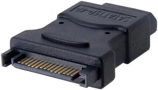 Alt view image 2 of 7 - Aomoproing 15Pin SATA Male Power Cable to Molex 4-pin IDE Hard Disk Drive Power Adapter