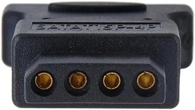 Alt view image 4 of 7 - Aomoproing 15Pin SATA Male Power Cable to Molex 4-pin IDE Hard Disk Drive Power Adapter