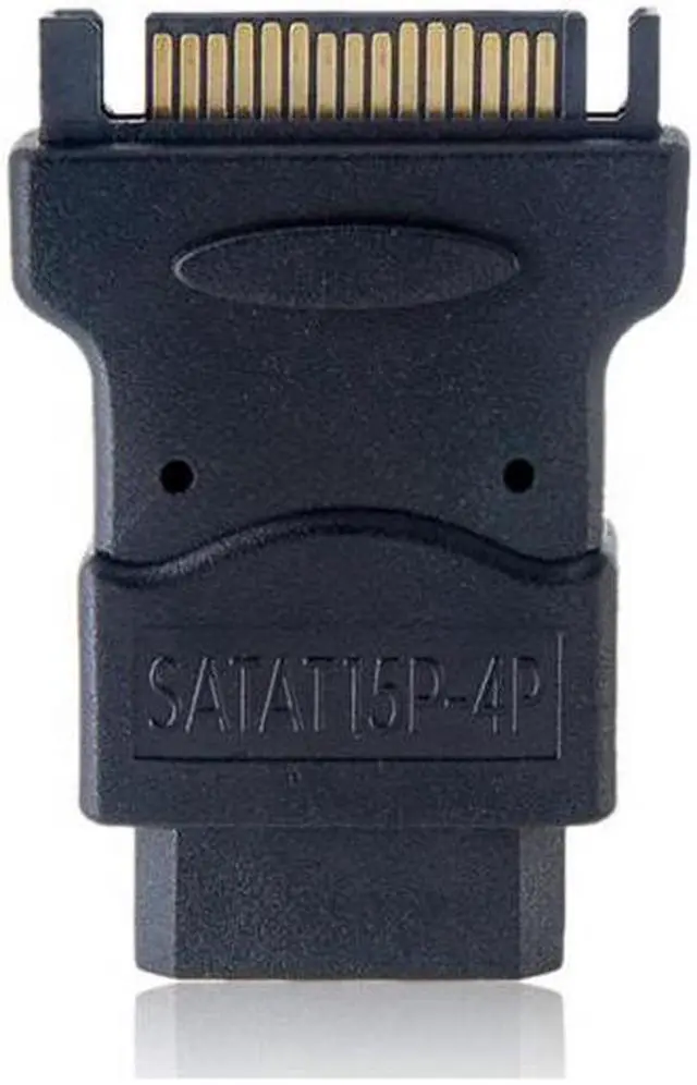 Alt view image 7 of 7 - Aomoproing 15Pin SATA Male Power Cable to Molex 4-pin IDE Hard Disk Drive Power Adapter